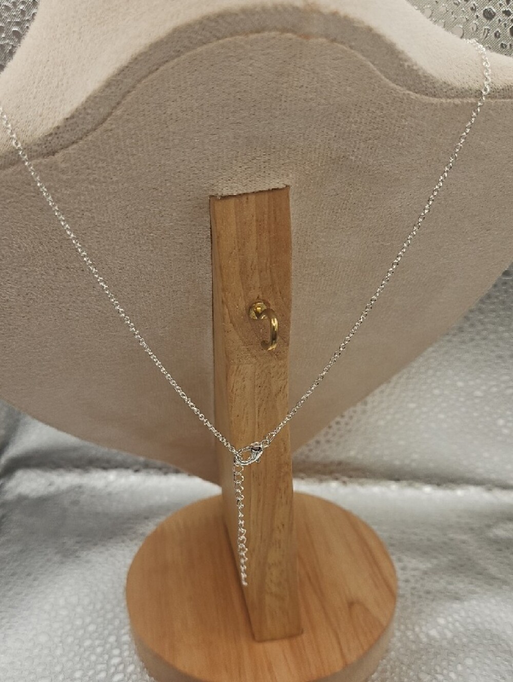 Silver Heart Pendant Necklace with Initial A - Women's Jewelry - Picture 6 of 6